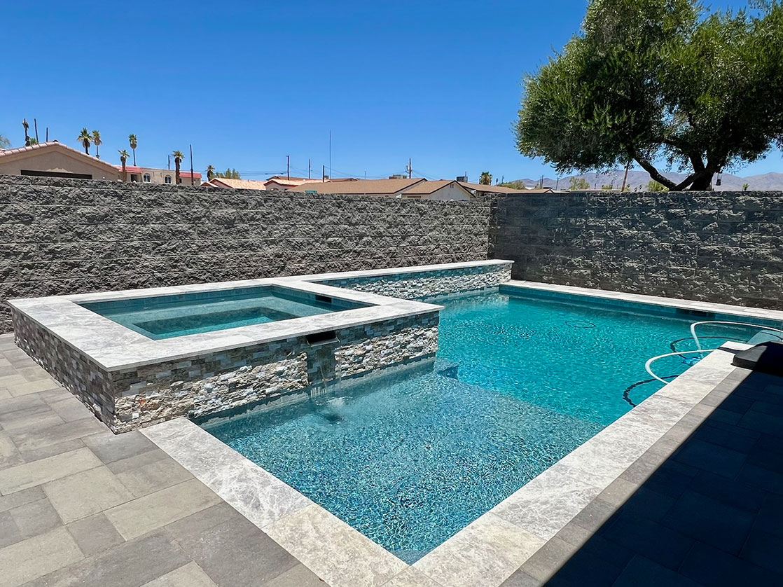 In-ground pools in Lake Havasu City, Arizona.